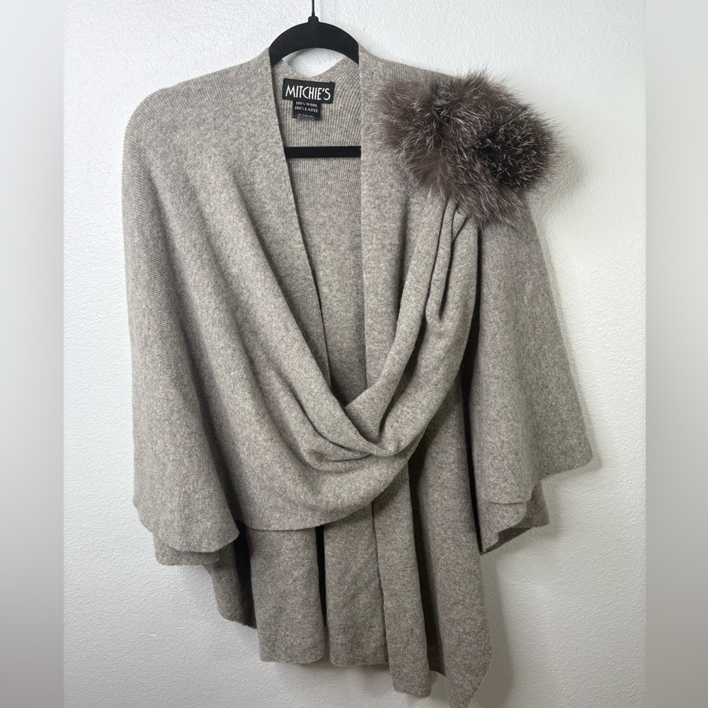 Mitchie’s 100% Wool Wrap Poncho